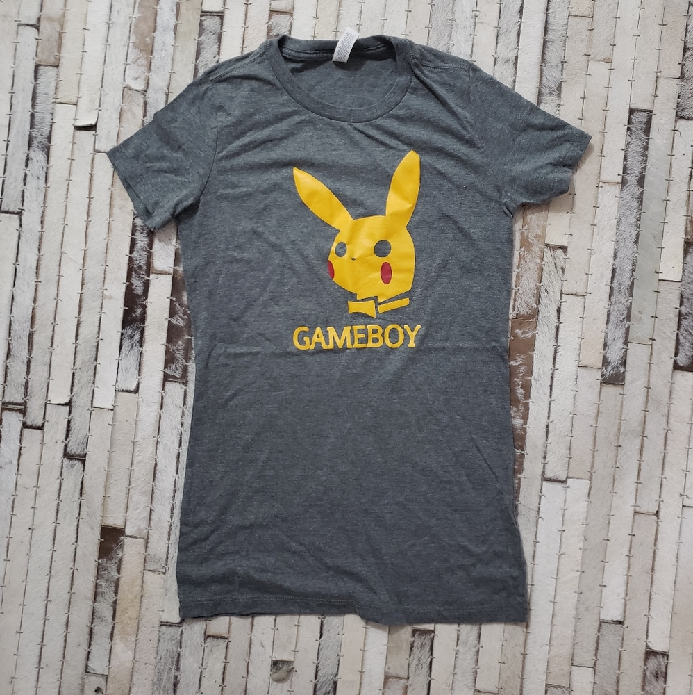 BELLA CANVAS Grey Pikachu Graphic Tee